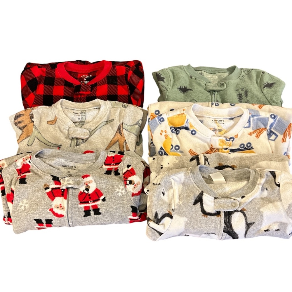 💕Lot of 6 Carter's Festive Pajamas